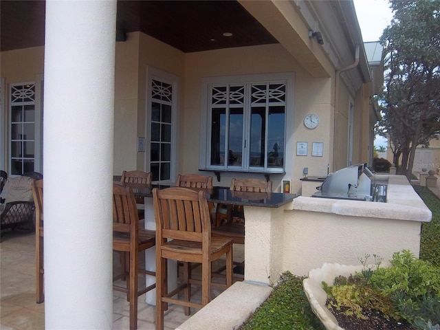 view of patio featuring area for grilling