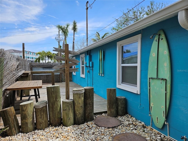 wooden deck with fence