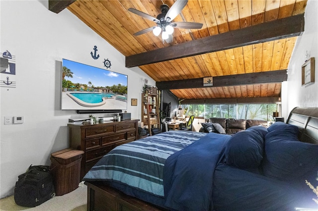 19440 NE 26th Ave Unit 53B, Miami, FL 33180 - bedroom with wooden ceiling and carpet flooring