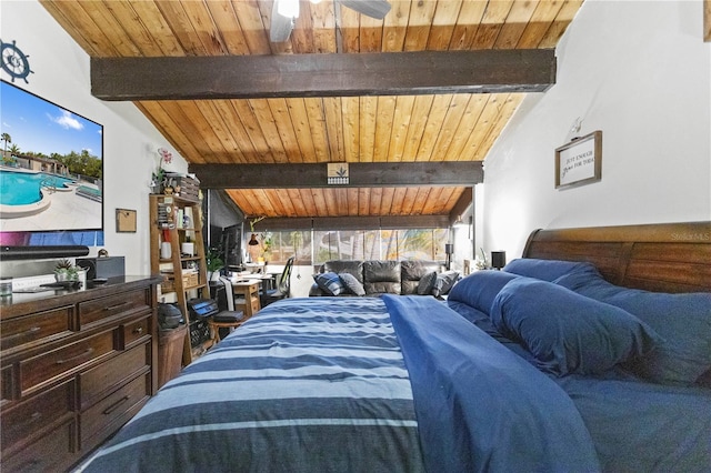 19440 NE 26th Ave Unit 53B, Miami, FL 33180 - bedroom featuring wooden ceiling and a desk