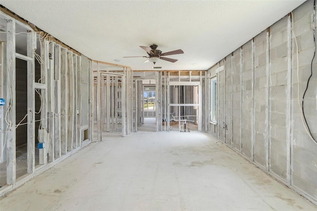 misc room with ceiling fan