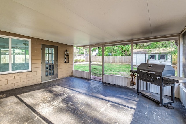 view of sunroom / solarium