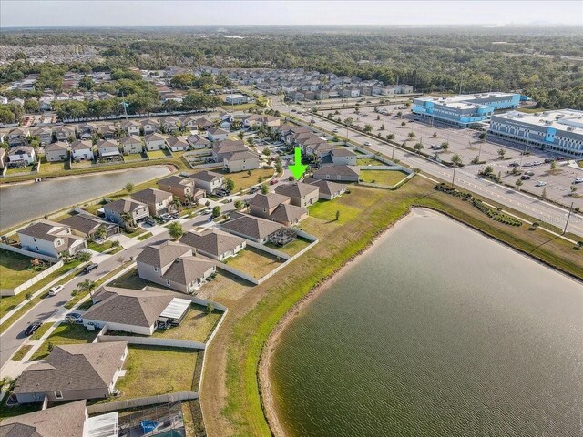 11476 Sage Canyon Dr, Riverview, FL 33578 - aerial view with a water view and a residential view