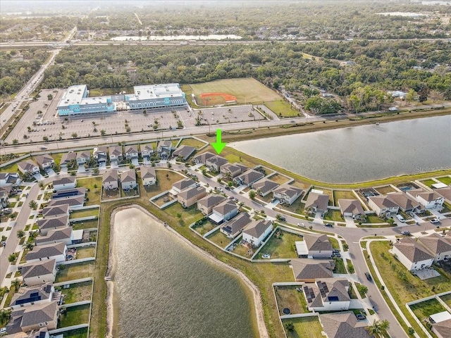 11476 Sage Canyon Dr, Riverview, FL 33578 - bird's eye view with a residential view and a water view
