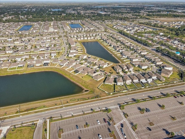 11476 Sage Canyon Dr, Riverview, FL 33578 - birds eye view of property featuring a water view and a residential view