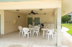 11720 Park Blvd Unit 301, Seminole, FL 33772 - view of patio / terrace featuring ceiling fan and outdoor dining space