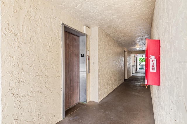 hall featuring elevator