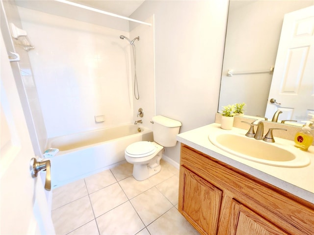 8796 Christie Dr, Largo, FL 33771 - full bathroom featuring toilet, tile patterned floors, shower / tub combination, vanity, and baseboards