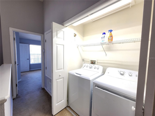 8796 Christie Dr, Largo, FL 33771 - washroom featuring independent washer and dryer and carpet floors