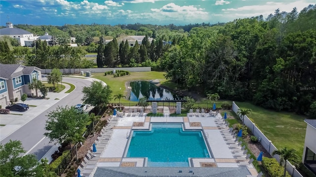 pool with fence