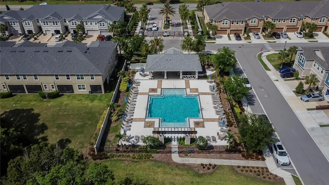 aerial view featuring a residential view