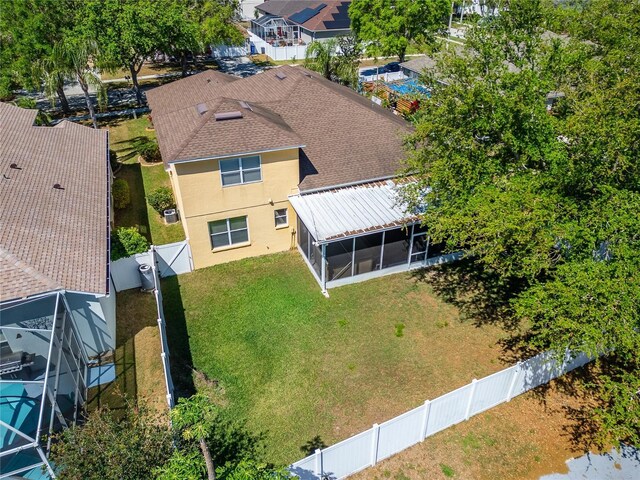 aerial view of residential area