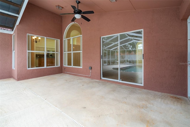 18005 Palm Breeze Dr, Tampa, FL 33647 - view of patio with ceiling fan