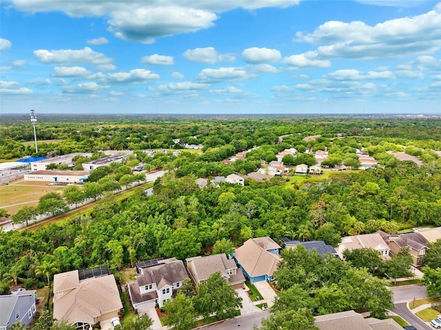 aerial view with a residential view