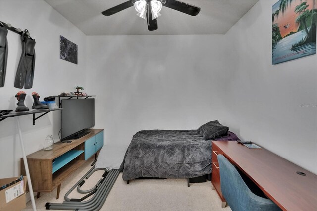 4017 3rd Ave E, Bradenton, FL 34208 - bedroom with an office area, carpet floors, and a ceiling fan