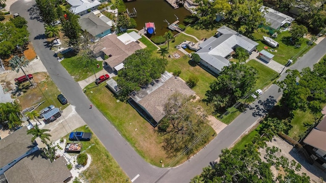aerial view with a residential view