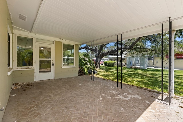 view of patio / terrace featuring visible vents