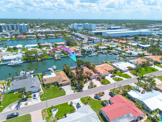 4490 38th Way S, Saint Petersburg, FL 33711 - drone / aerial view featuring a water view
