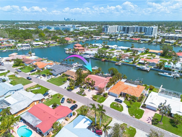 4490 38th Way S, Saint Petersburg, FL 33711 - drone / aerial view with a water view
