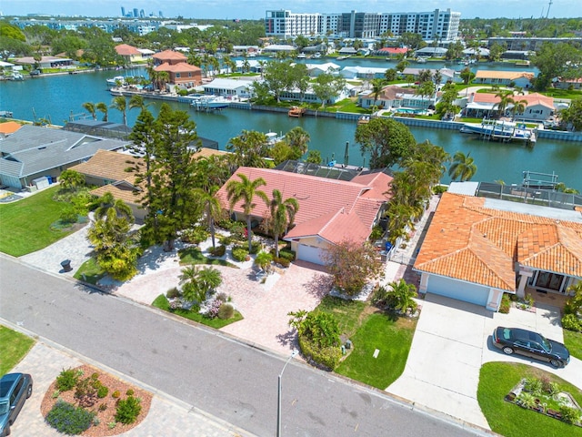 4490 38th Way S, Saint Petersburg, FL 33711 - drone / aerial view with a water view and a residential view