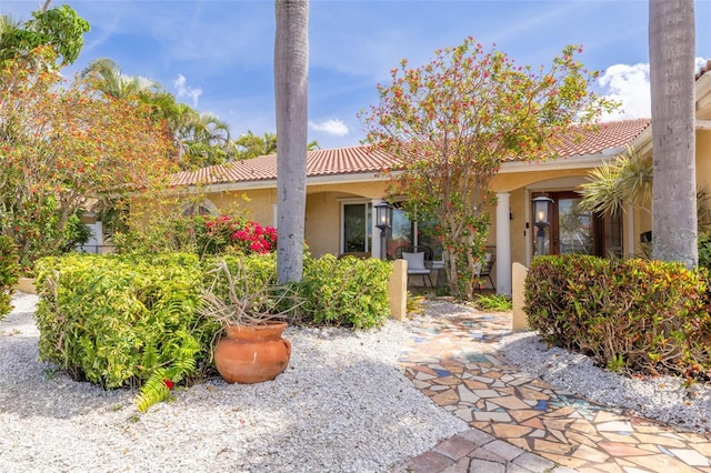 4490 38th Way S, Saint Petersburg, FL 33711 - view of front of home with stucco siding and a tile roof