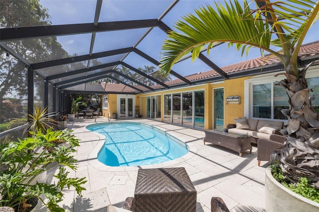 4490 38th Way S, Saint Petersburg, FL 33711 - pool with a lanai, a patio, and an outdoor hangout area