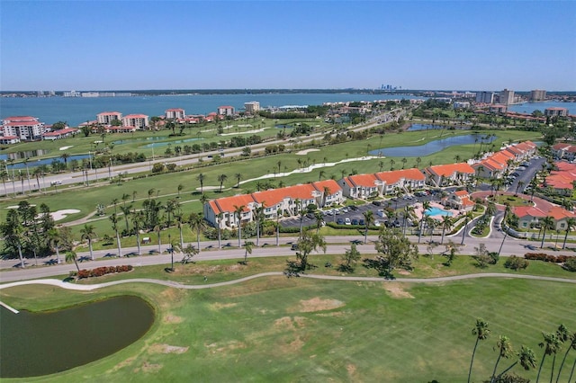 6191 Bahia Del Mar Blvd Unit 204, Saint Petersburg, FL 33715 - drone / aerial view with view of golf course and a water view