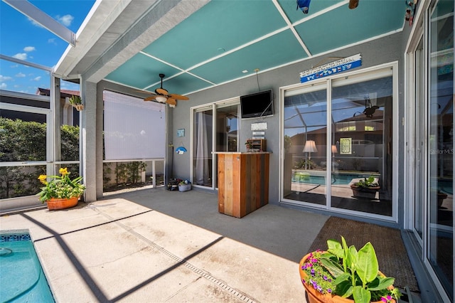 19750 Ellendale Dr, Land O Lakes, FL 34638 - view of patio / terrace with ceiling fan