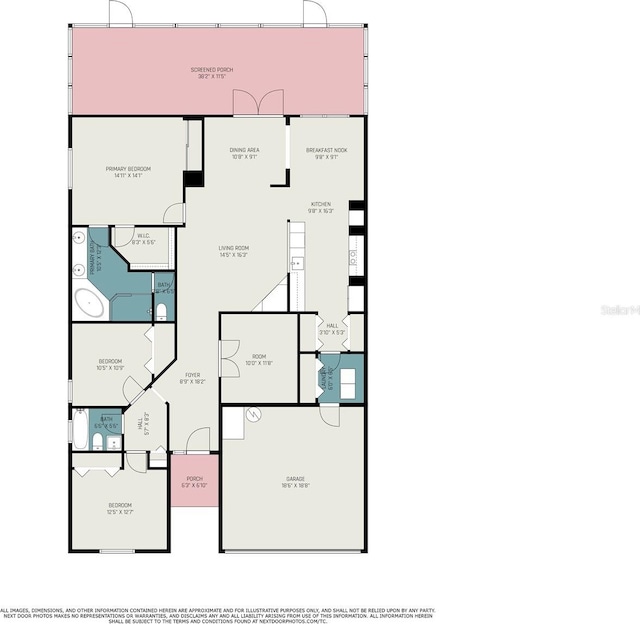 6711 Thackston Dr, Riverview, FL 33578 - floor plan / room layout