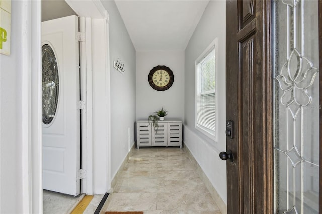 entrance foyer with baseboards