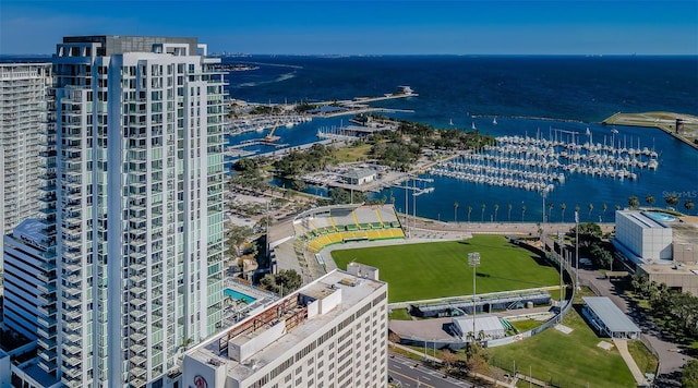 301 1st St S Unit 3004, Saint Petersburg, FL 33701 - drone / aerial view with a water view