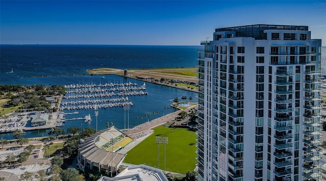 301 1st St S Unit 3004, Saint Petersburg, FL 33701 - birds eye view of property with a water view