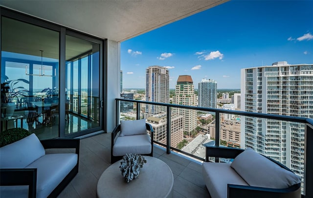 301 1st St S Unit 3004, Saint Petersburg, FL 33701 - balcony with a city view and an outdoor living space