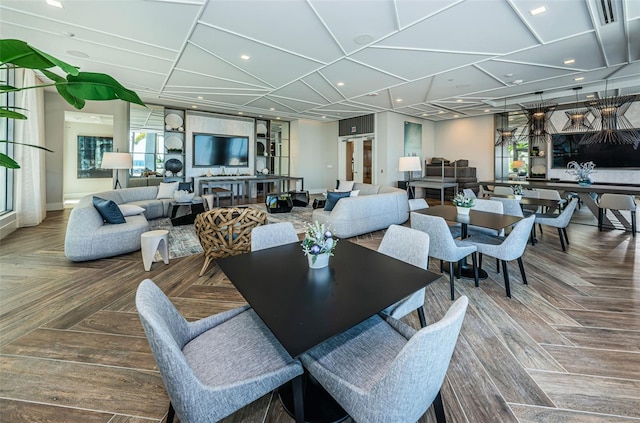 301 1st St S Unit 3004, Saint Petersburg, FL 33701 - dining space featuring baseboards and recessed lighting