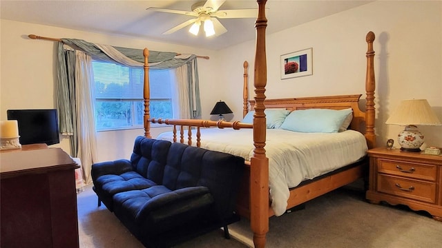 2213 Fluorshire Dr, Brandon, FL 33511 - carpeted bedroom with a ceiling fan