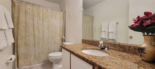 2213 Fluorshire Dr, Brandon, FL 33511 - full bathroom with tile patterned floors, vanity, and toilet