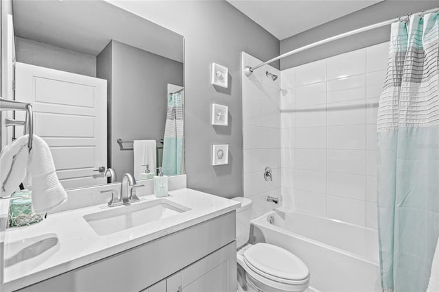 44239 Frontier Dr, Punta Gorda, FL 33982 - bathroom with toilet, shower / bathtub combination with curtain, and vanity