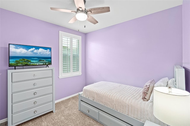 44239 Frontier Dr, Punta Gorda, FL 33982 - bedroom featuring ceiling fan, light colored carpet, and baseboards