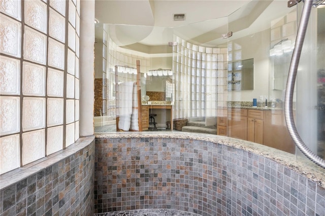 bathroom with visible vents and vanity