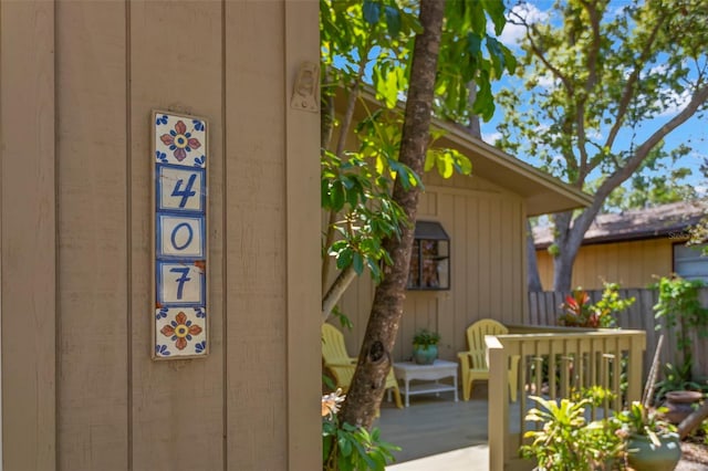 407 Indiana Ave, Crystal Beach, FL 34681 - exterior space featuring a patio and fence