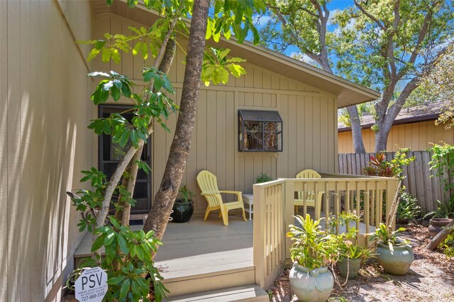 407 Indiana Ave, Crystal Beach, FL 34681 - view of outbuilding with fence