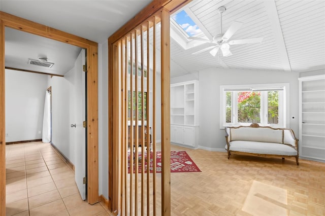 407 Indiana Ave, Crystal Beach, FL 34681 - interior space with visible vents and a skylight