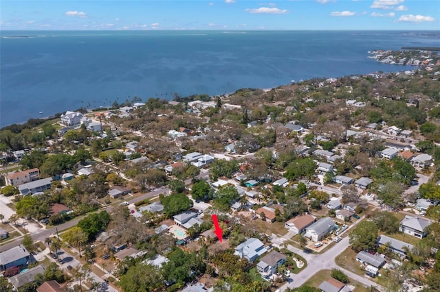 407 Indiana Ave, Crystal Beach, FL 34681 - drone / aerial view with a residential view and a water view