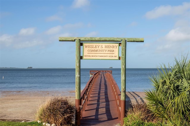 407 Indiana Ave, Crystal Beach, FL 34681 - exterior space with a water view