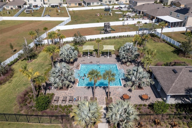 10101 Mangrove Well Rd, Ruskin, FL 33573 - drone / aerial view with a residential view