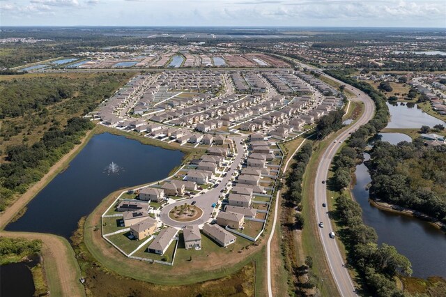 10101 Mangrove Well Rd, Ruskin, FL 33573 - bird's eye view featuring a water view