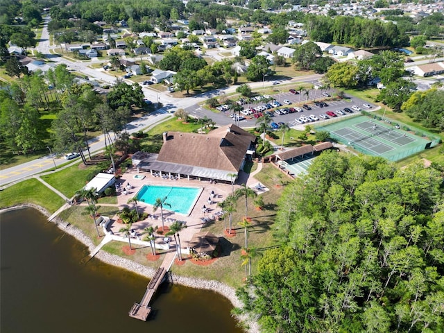 4819 Boonesboro Ct, New Port Richey, FL 34655 - drone / aerial view with a water view