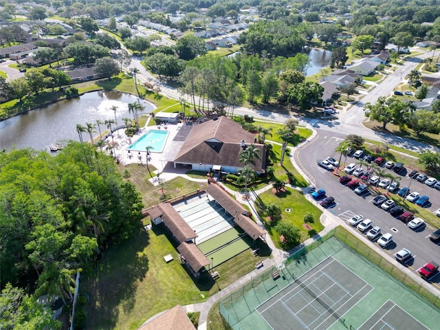 4819 Boonesboro Ct, New Port Richey, FL 34655 - bird's eye view with a water view