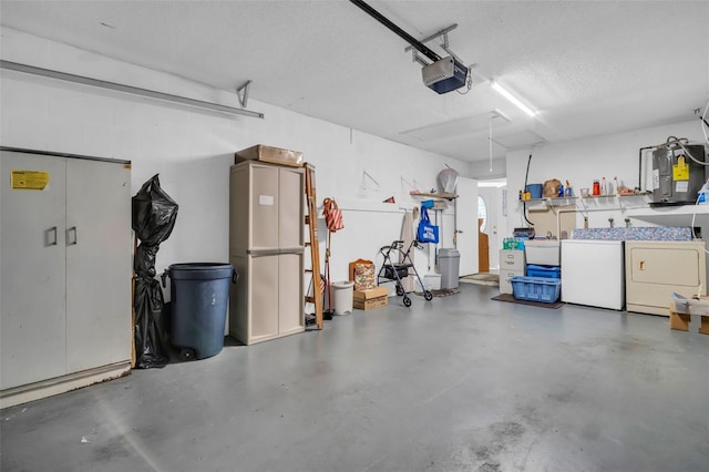 4819 Boonesboro Ct, New Port Richey, FL 34655 - garage featuring separate washer and dryer and a garage door opener