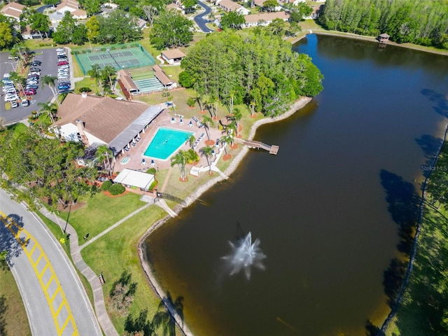 4819 Boonesboro Ct, New Port Richey, FL 34655 - drone / aerial view featuring a water view